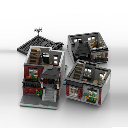modular townhouse building blocks set (1584pcs) by kros