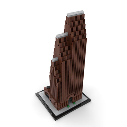 moc-221794 1/800 scale famous houston landmark architecture street scene building blocks set (1295pcs)