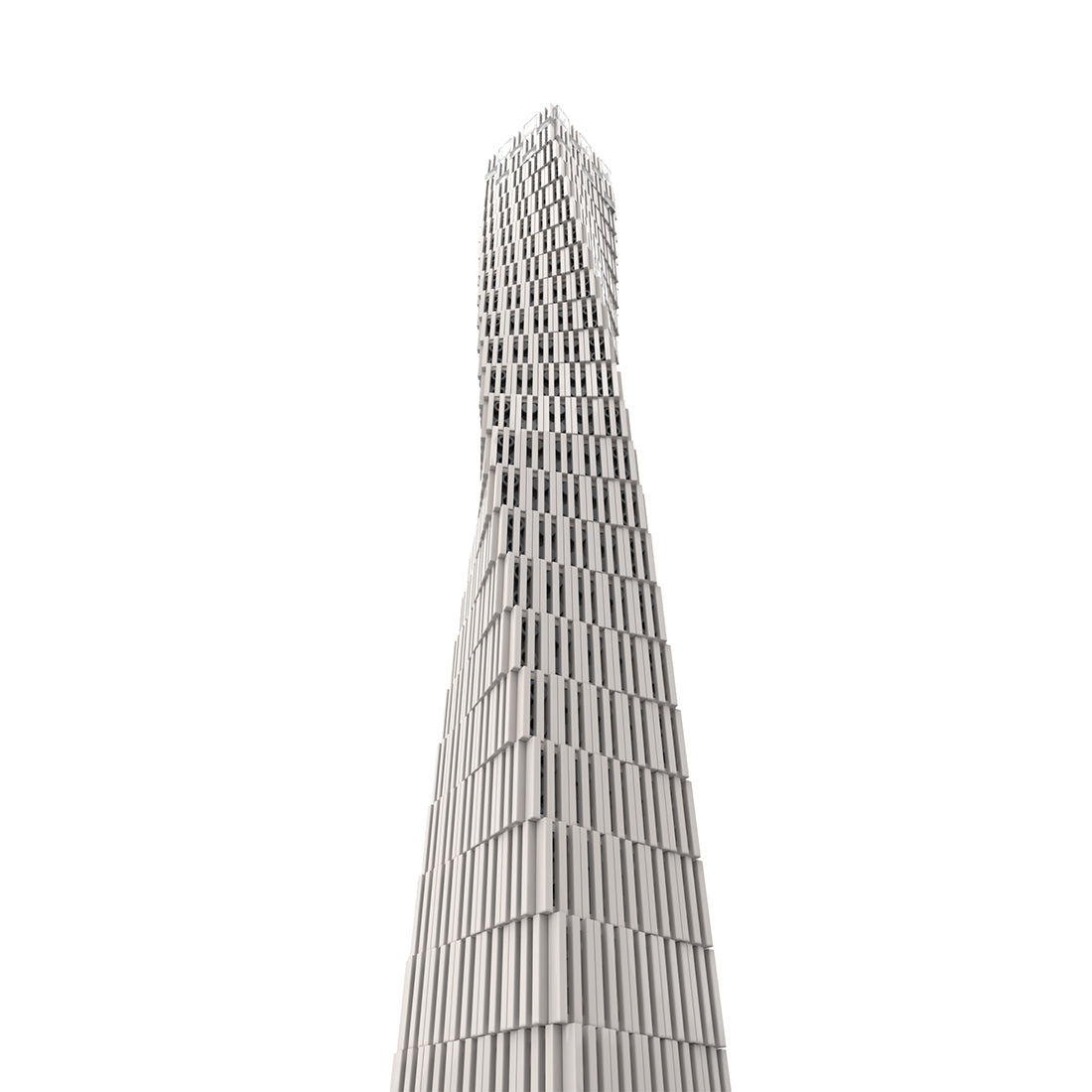 moc-152436 1/800 scale dubai cayan tower building blocks set (1031pcs)