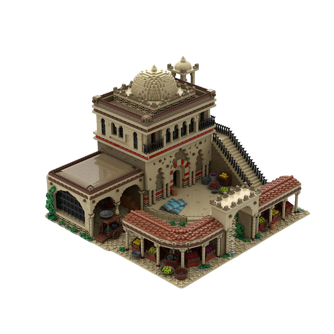 moc-215251 age of empires - middle eastern market building blocks set (10100pcs)