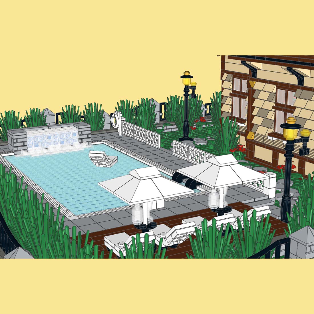 Bausteine für ein architektonisches Stadtbildmodell „Leisure Club“ von Soar Brick
