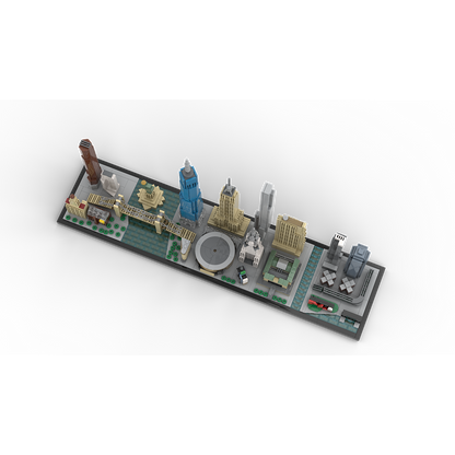 moc-171090 1/2000 scale new york City skyline building blocks set (1871pcs)