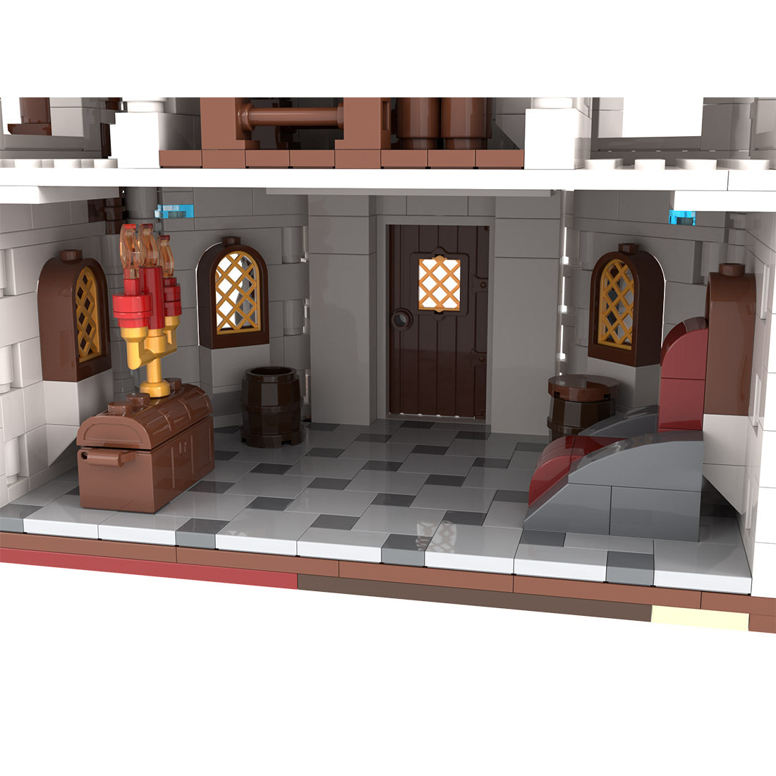 moc-233345 white wizard’s tower building blocks set (1470pcs)