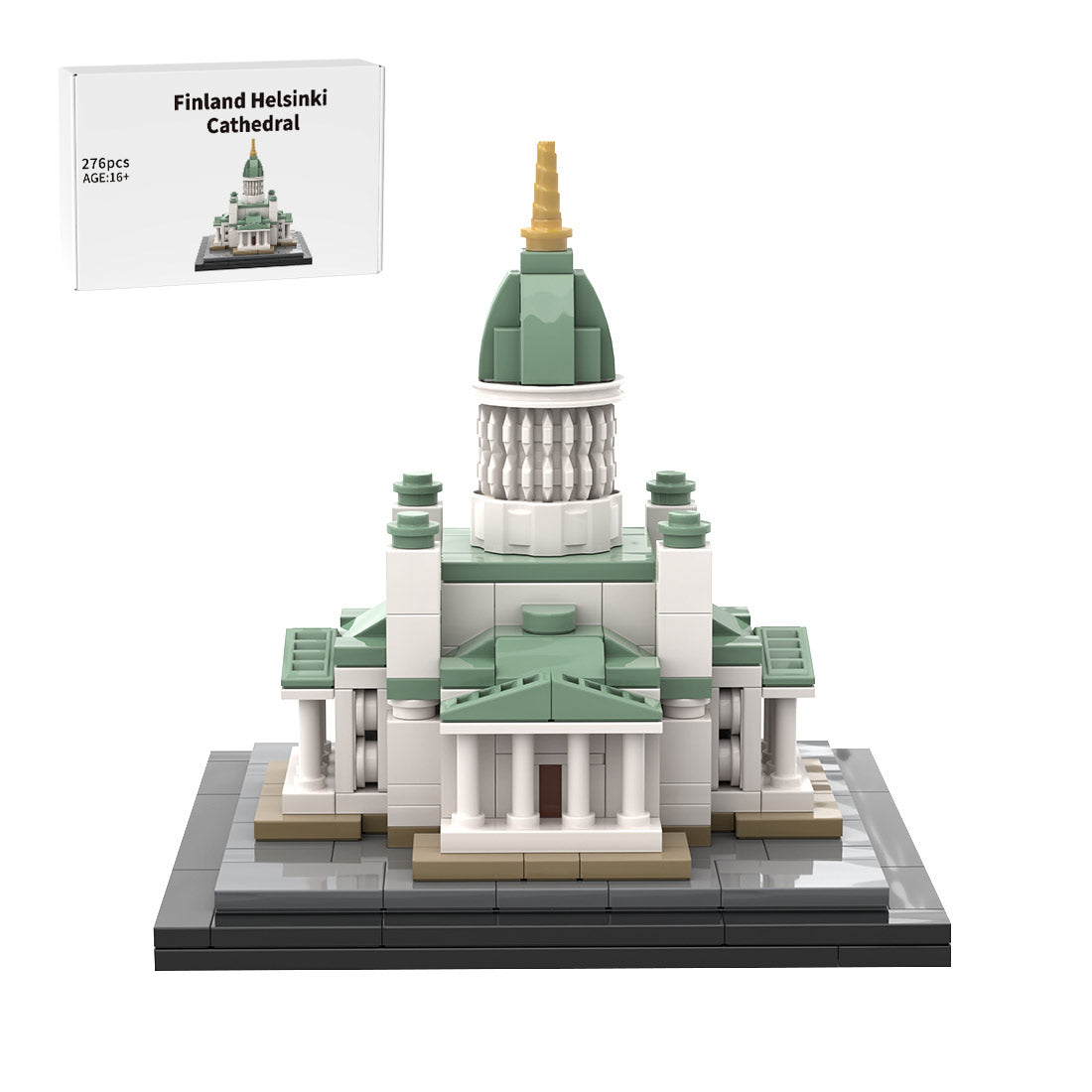 moc-191359 finland helsinki cathedral building blocks set(276pcs)