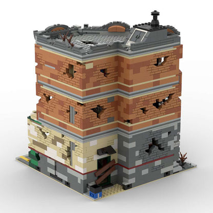 moc-66422 corner garage - apocalypse version building blocks set（3065pcs+）