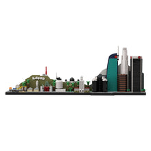 street scene moc los angeles city skyline building blocks set(805pcs) by electricboogalo