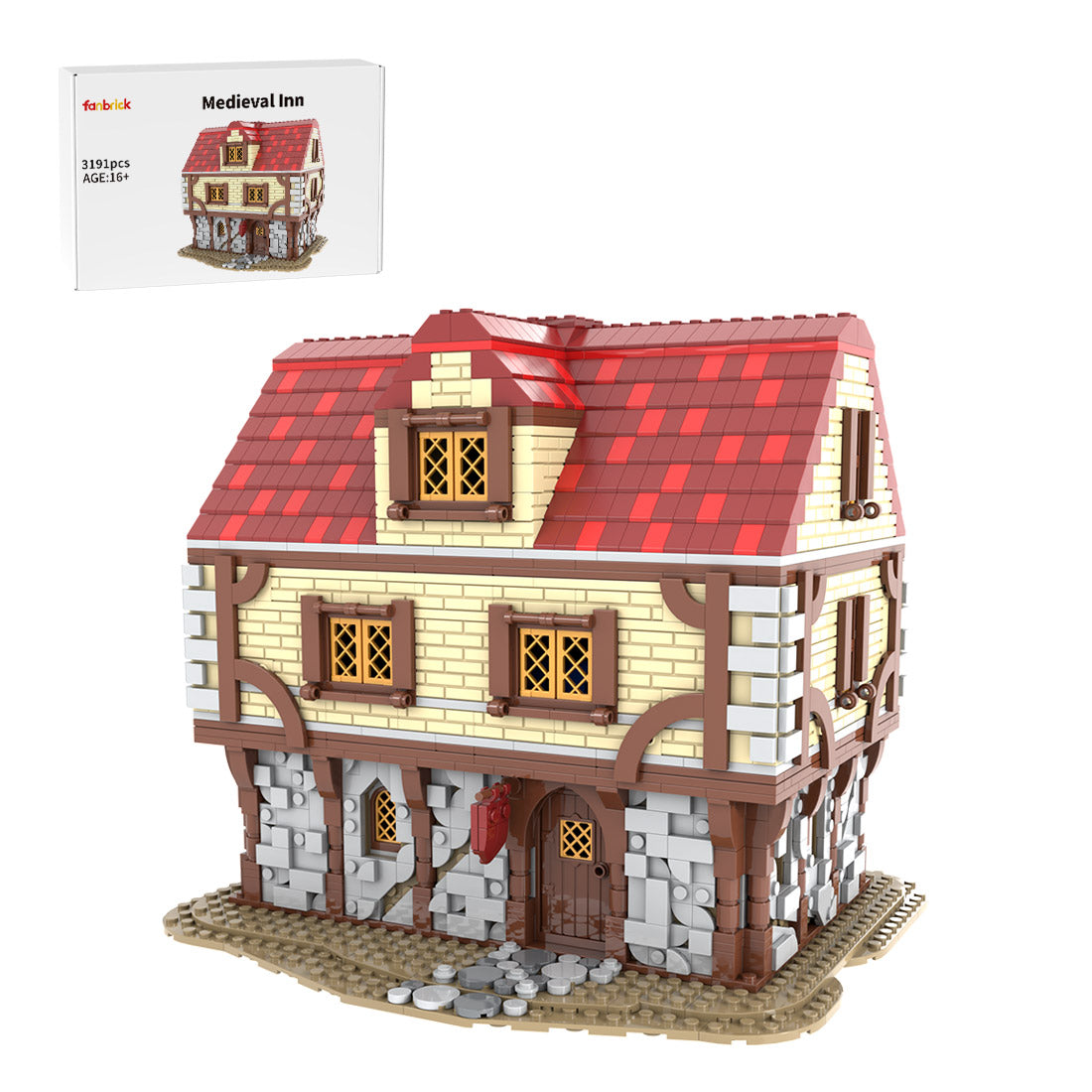 moc-192313 medieval inn building blocks set(3191pcs)