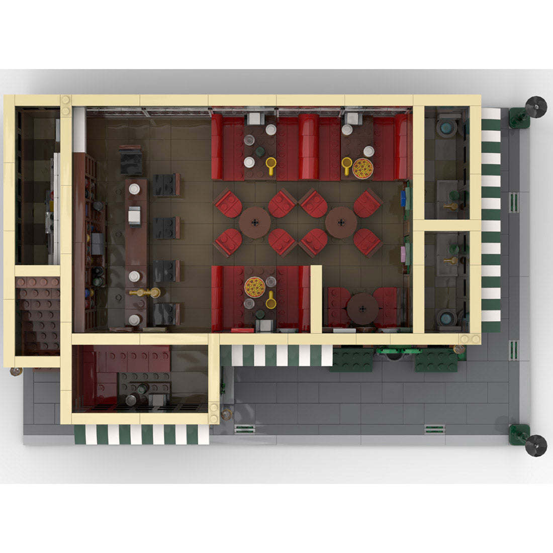 moc-96543 friends apartment & macLarens pub building blocks set(4232pcs)