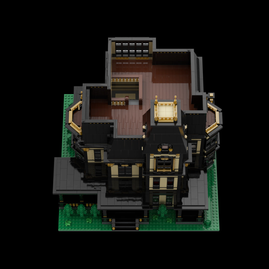 gothic victorian mansion european villa building blocks (5528pcs)