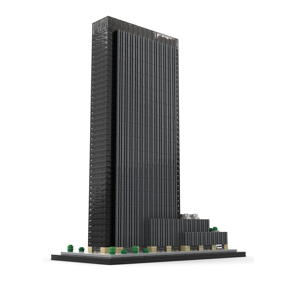 moc-156591 1/800 scale nyc one penn plaza blocks set (1323pcs)