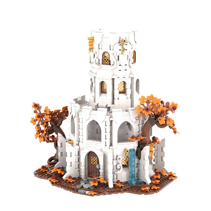 moc-233345 white wizard’s tower building blocks set (1470pcs)