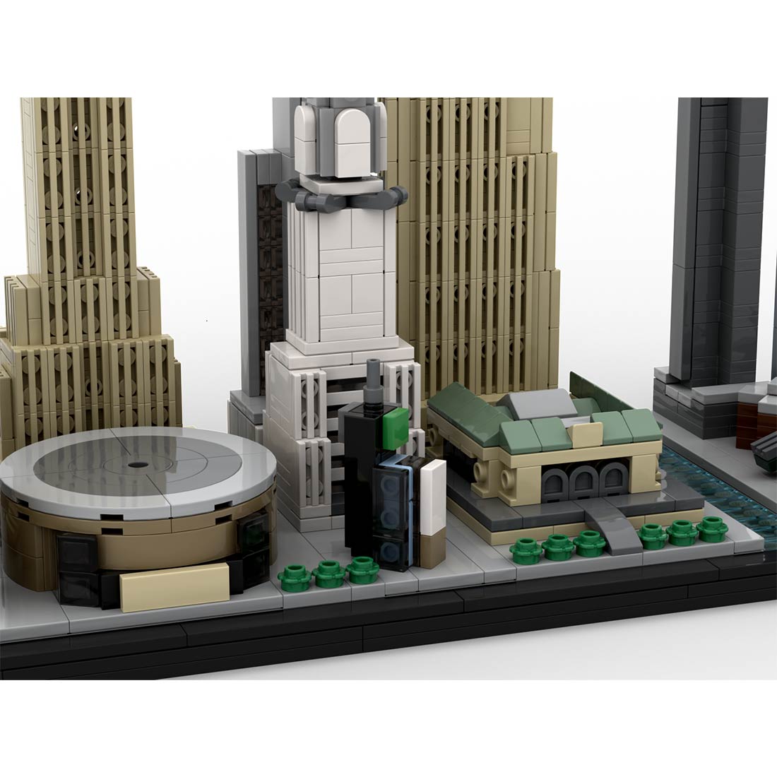 moc-171090 1/2000 scale new york City skyline building blocks set (1871pcs)