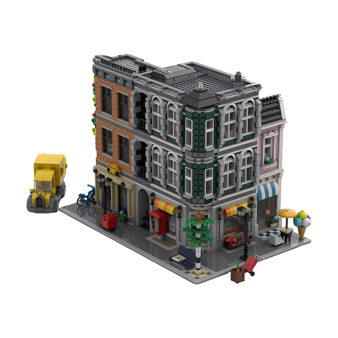 moc-226380 commercial center building blocks set (3853pcs)