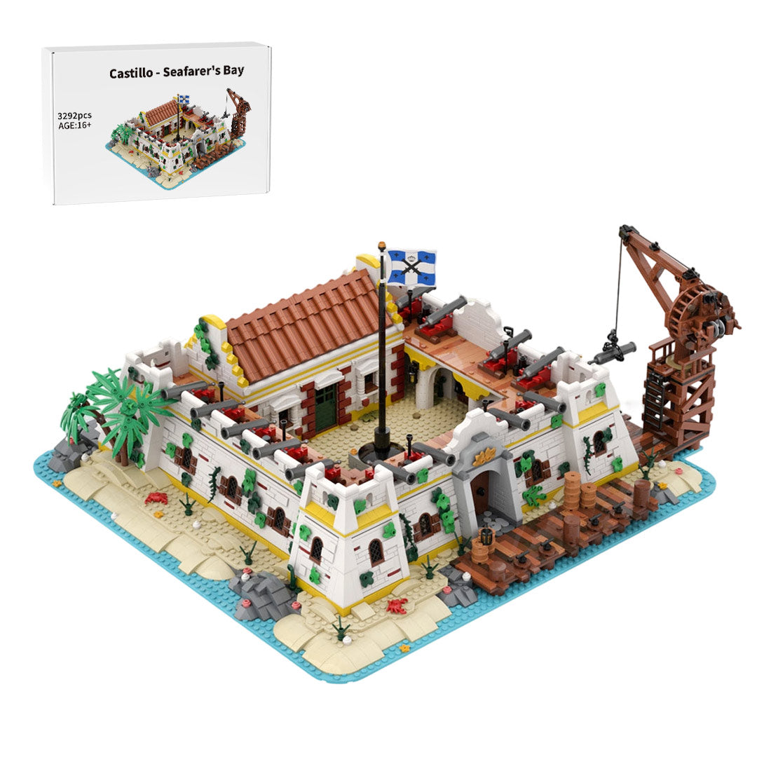castilo - seaside harbor castle  architecture building blocks by Mikey_Brickalloti