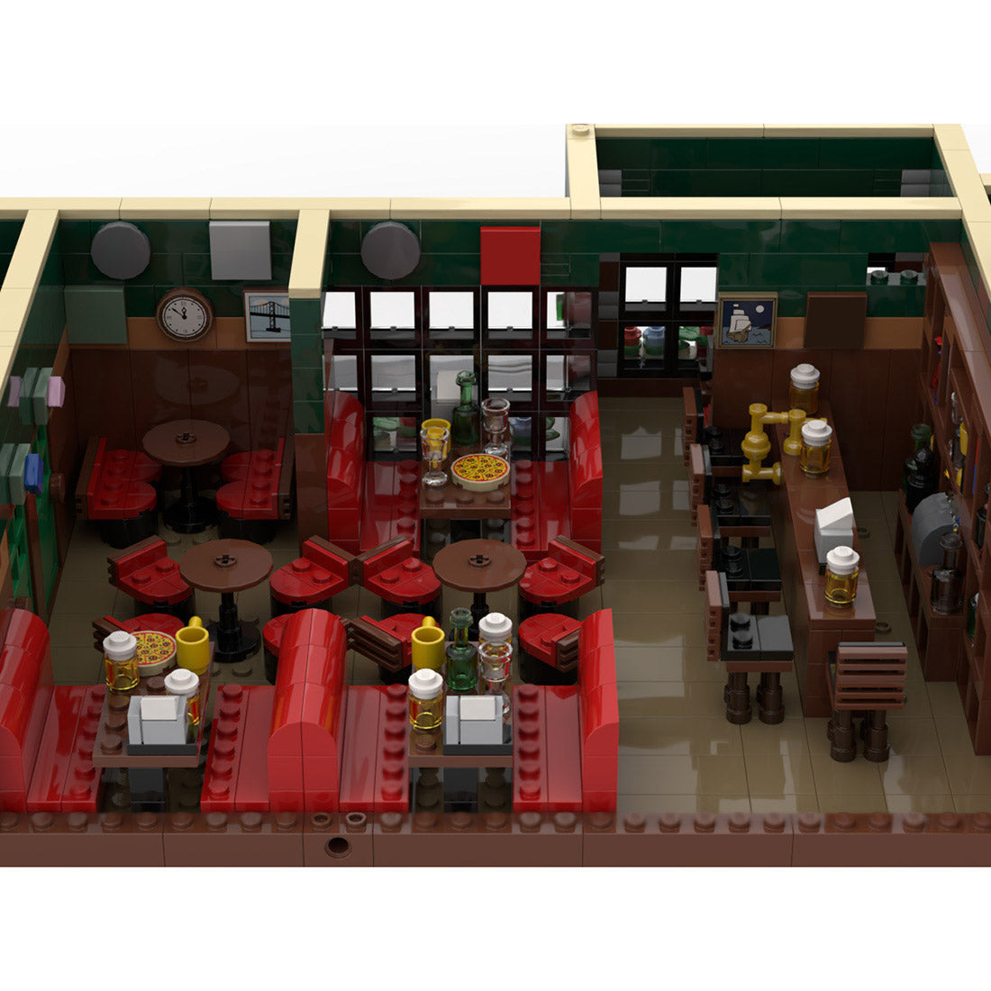 moc-96543 friends apartment & macLarens pub building blocks set(4232pcs)