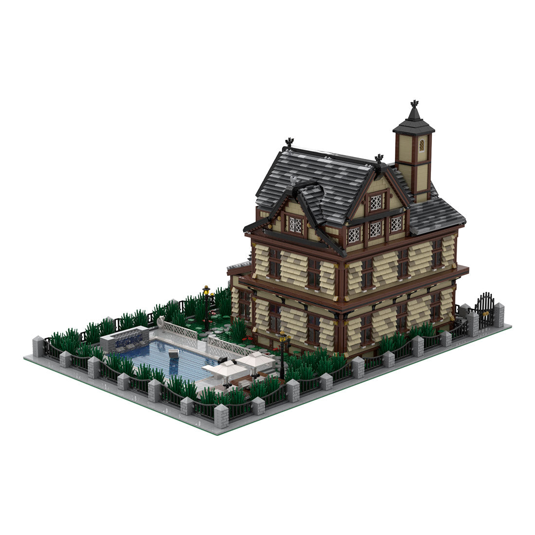 leisure club model architectural street scene building blocks set