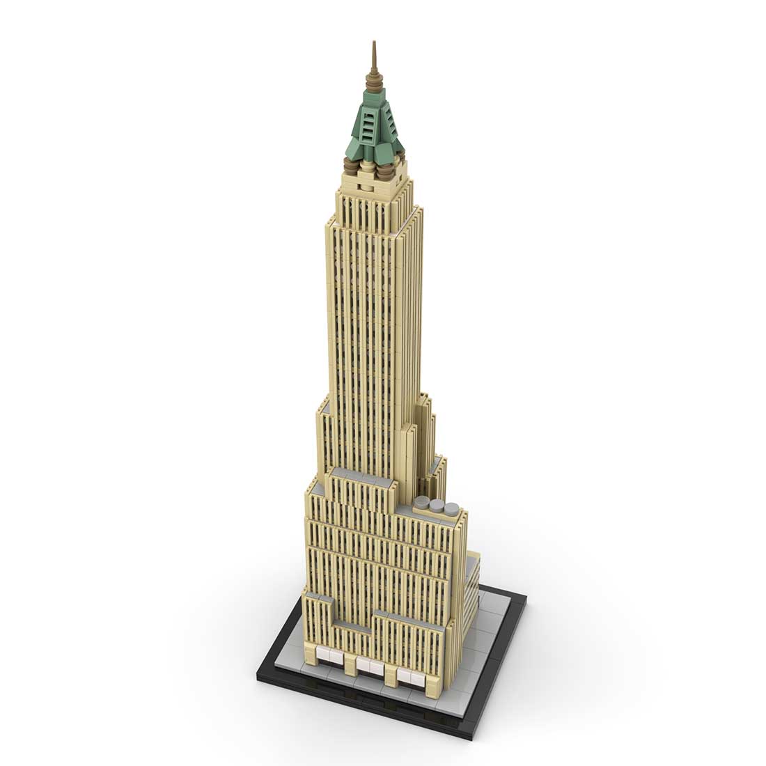 moc-130597 1/800 scale new york famous landmark street scene building blocks set (923pcs)