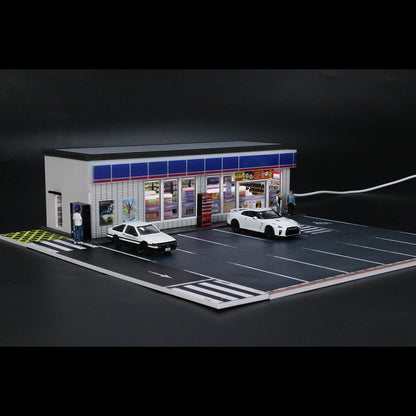 1/64 Scale Lawson Convenience Store Diorama Building Scene Model with Parking Area