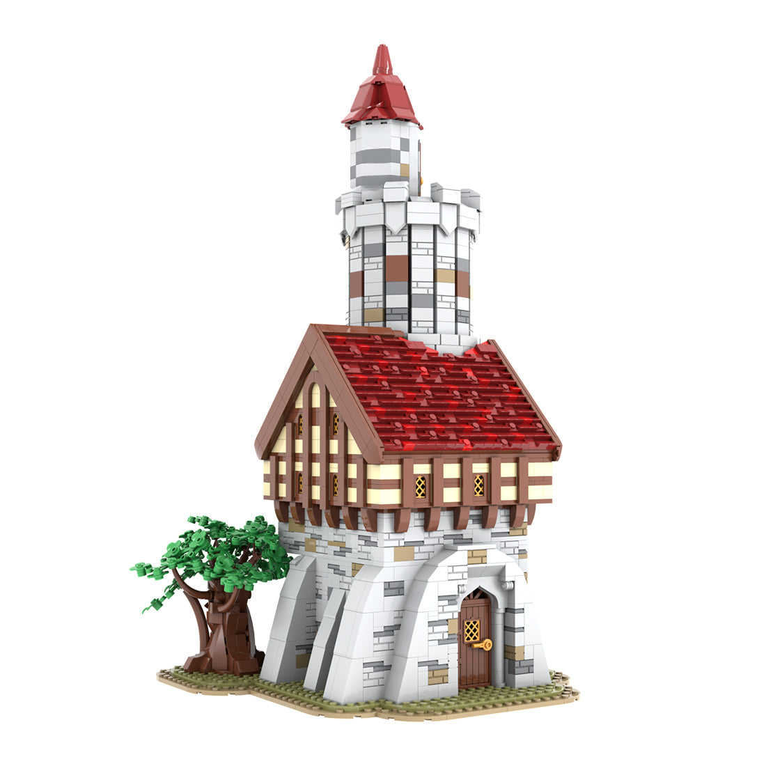 moc-212258 medieval tower building blocks set (2890pcs)