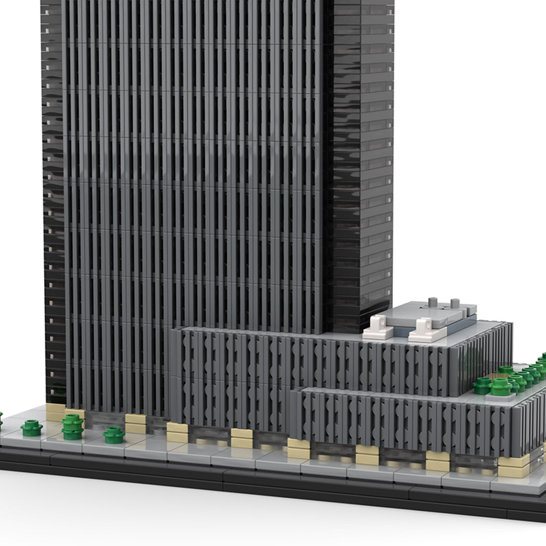 moc-156591 1/800 scale nyc one penn plaza blocks set (1323pcs)