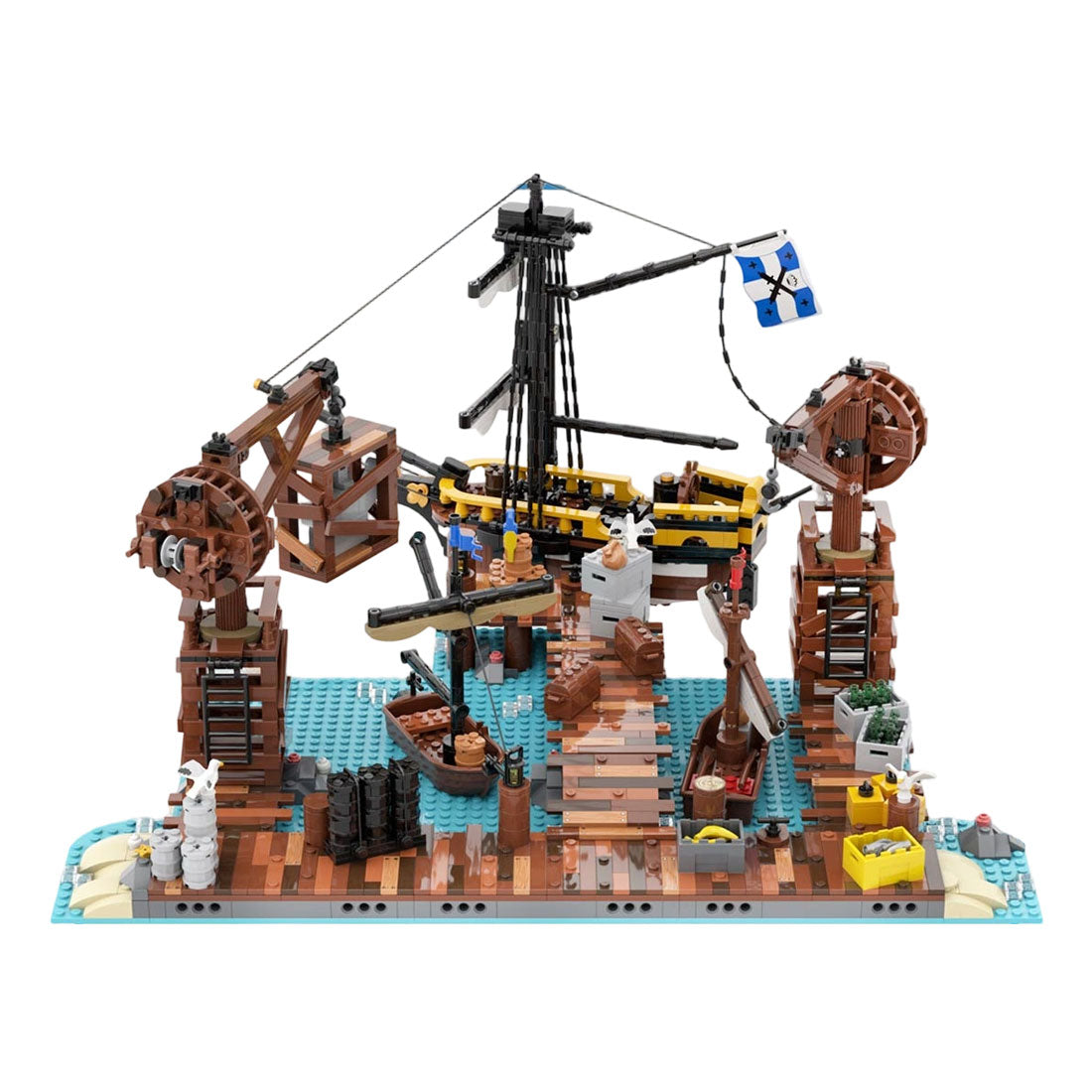 MOC-252314 Loading Docks - Seaside Harbor Castle Building Blocks