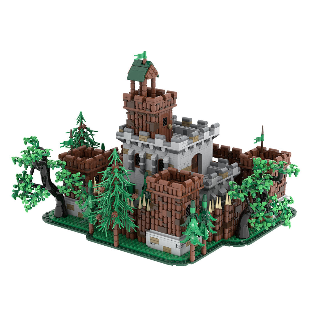 moc-235461 forestmen’s castle building blocks set (3817pcs)