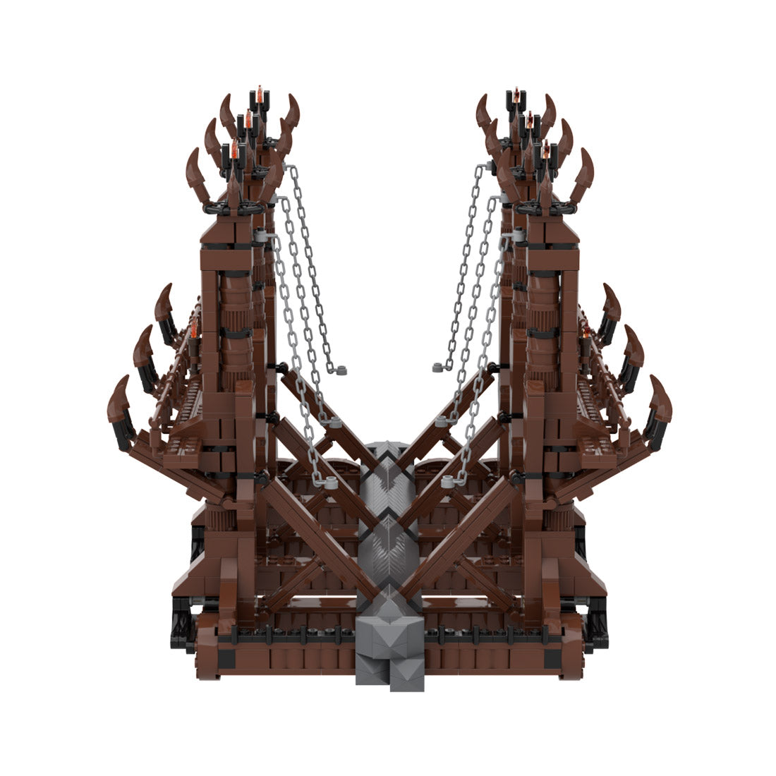 moc-122034 wolf-head siege ram model building blocks set (2486pcs)