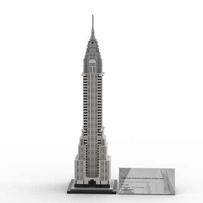 moc-127022 chrysler building 1/800 scale building blocks set (1207pcs)