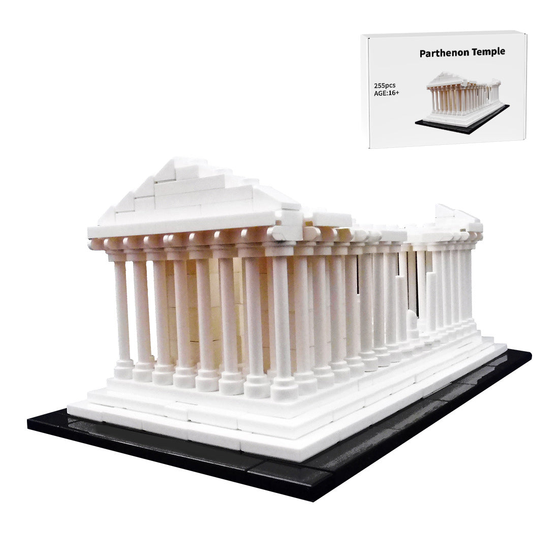 moc parthenon temple model building kit(255pcs)