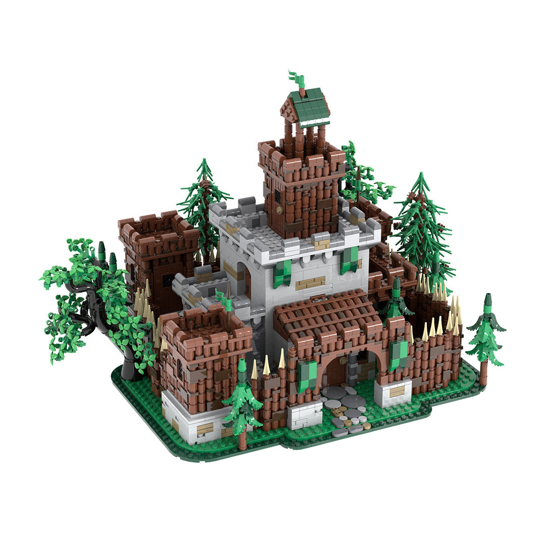 moc-235461 forestmen’s castle building blocks set (3817pcs)