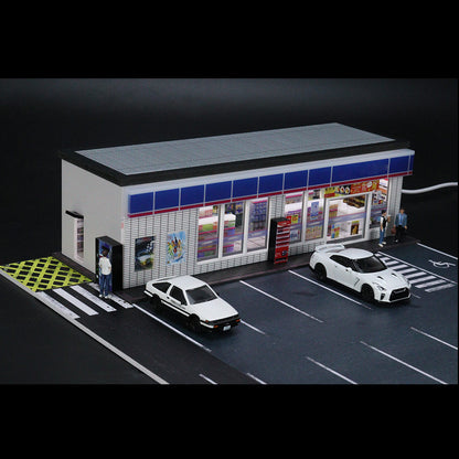 1/64 Scale Lawson Convenience Store Diorama Building Scene Model with Parking Area