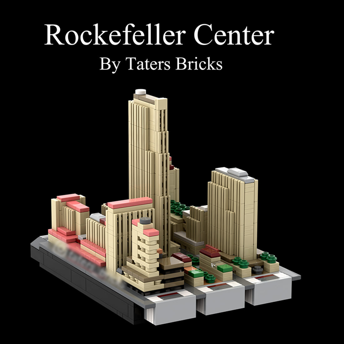 MOC-138111 1/2000 Scale Rockefeller Center Building Blocks Set (838PCS)