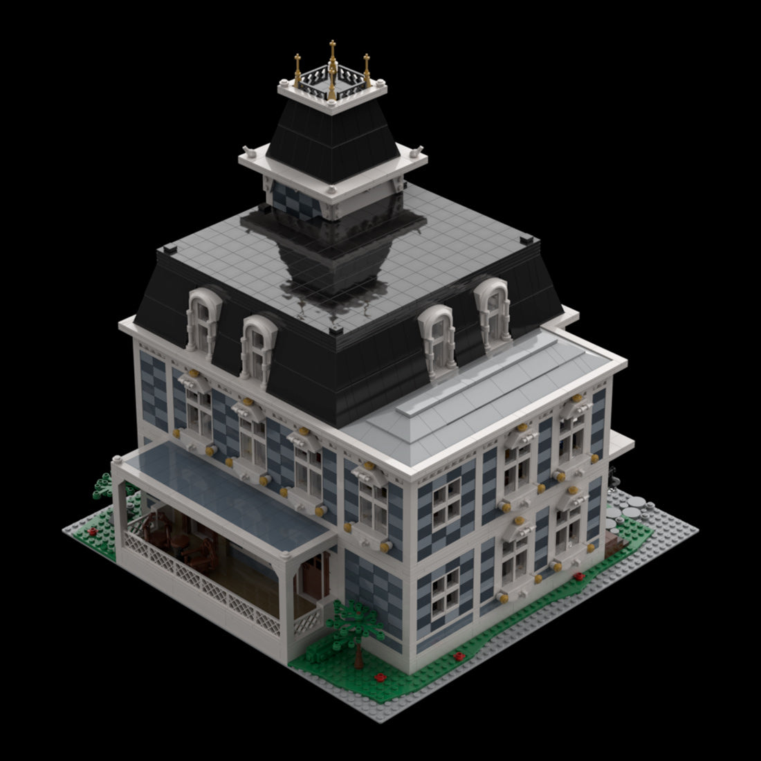 victorian french estate european villa building blocks set (5617pcs)