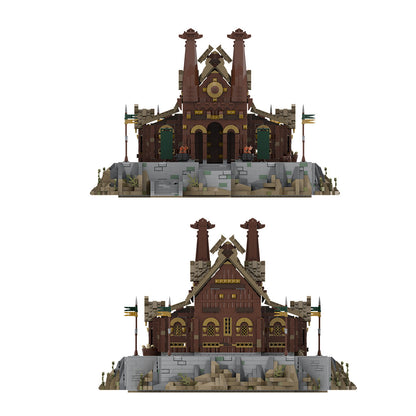 moc-62288 meduseld golden hall building blocks set