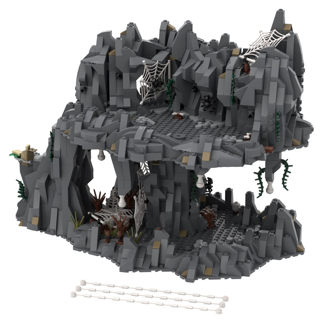 moc-55839 shelob's lair building blocks moc set (2261pcs)