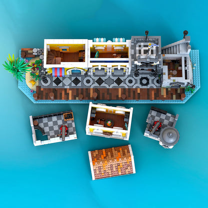 moc-108172 medieval pirate themed town building block sets (3897pcs)