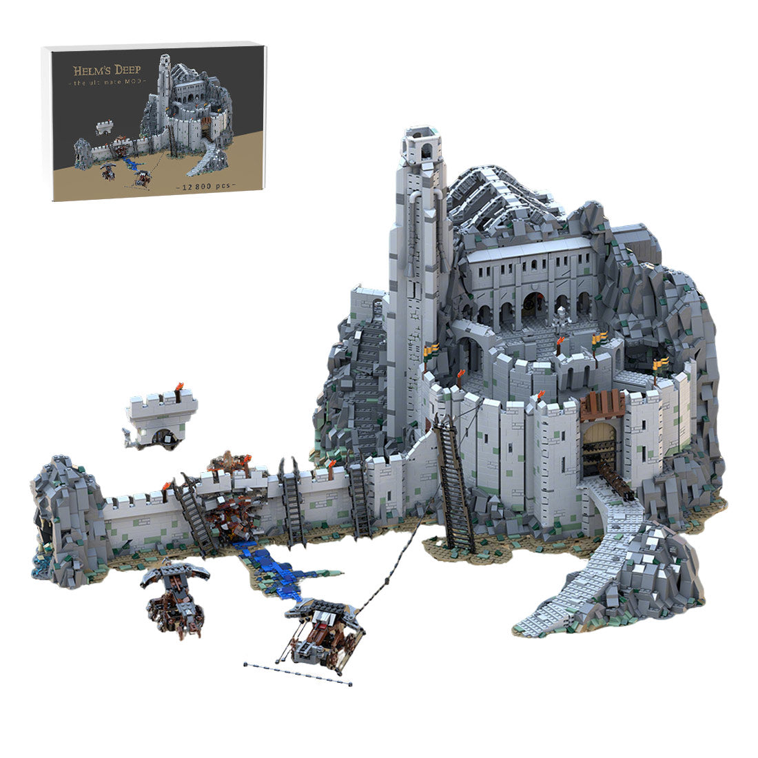 moc-228790 medieval sci-fi film fortress valley scene helms deep building blocks set(12807pcs)