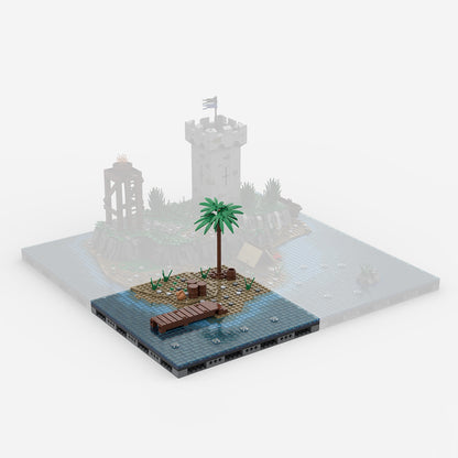 medieval watchtower building blocks set by tyrolmocs