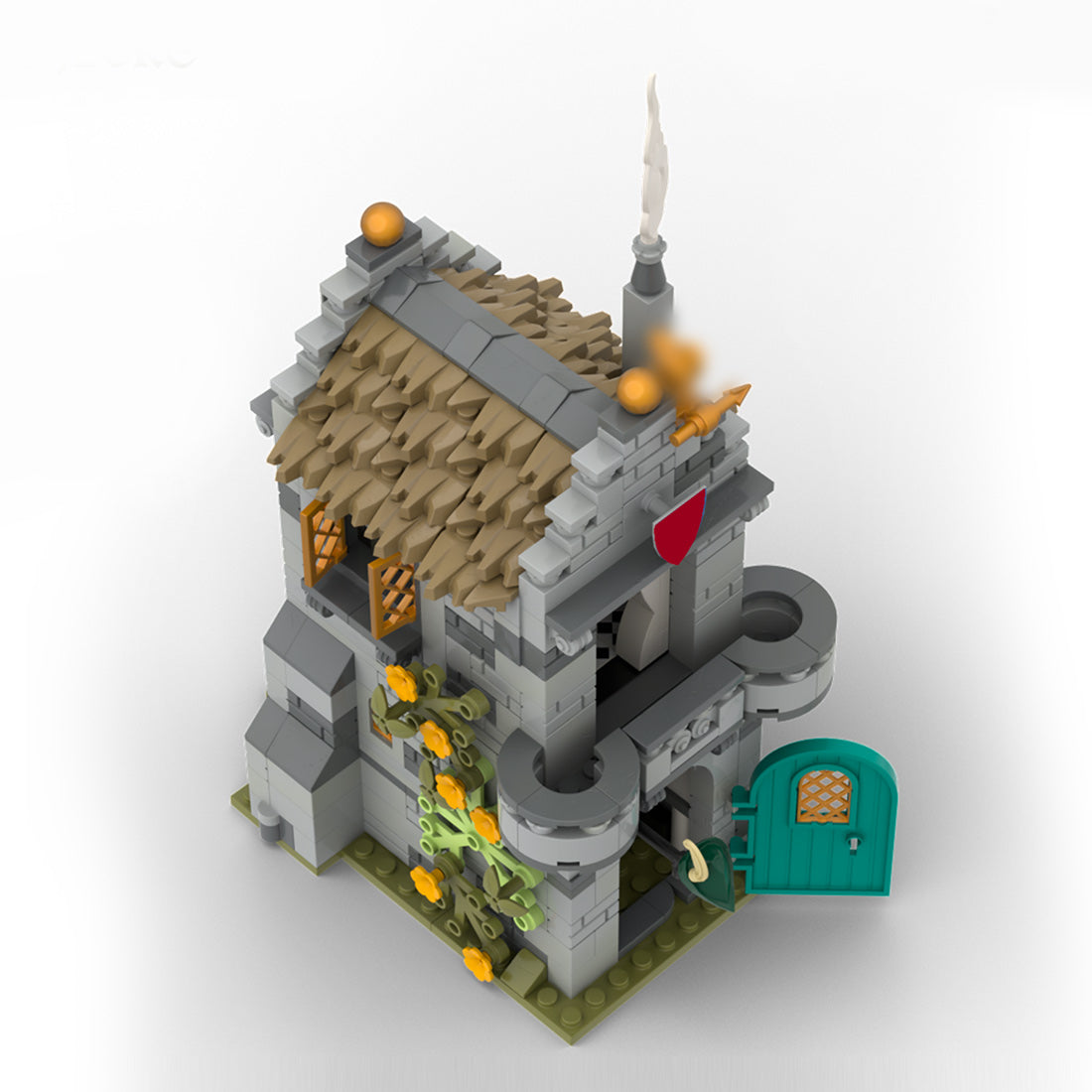 moc-209693 the black raven's noble house building blocks set (654pcs)