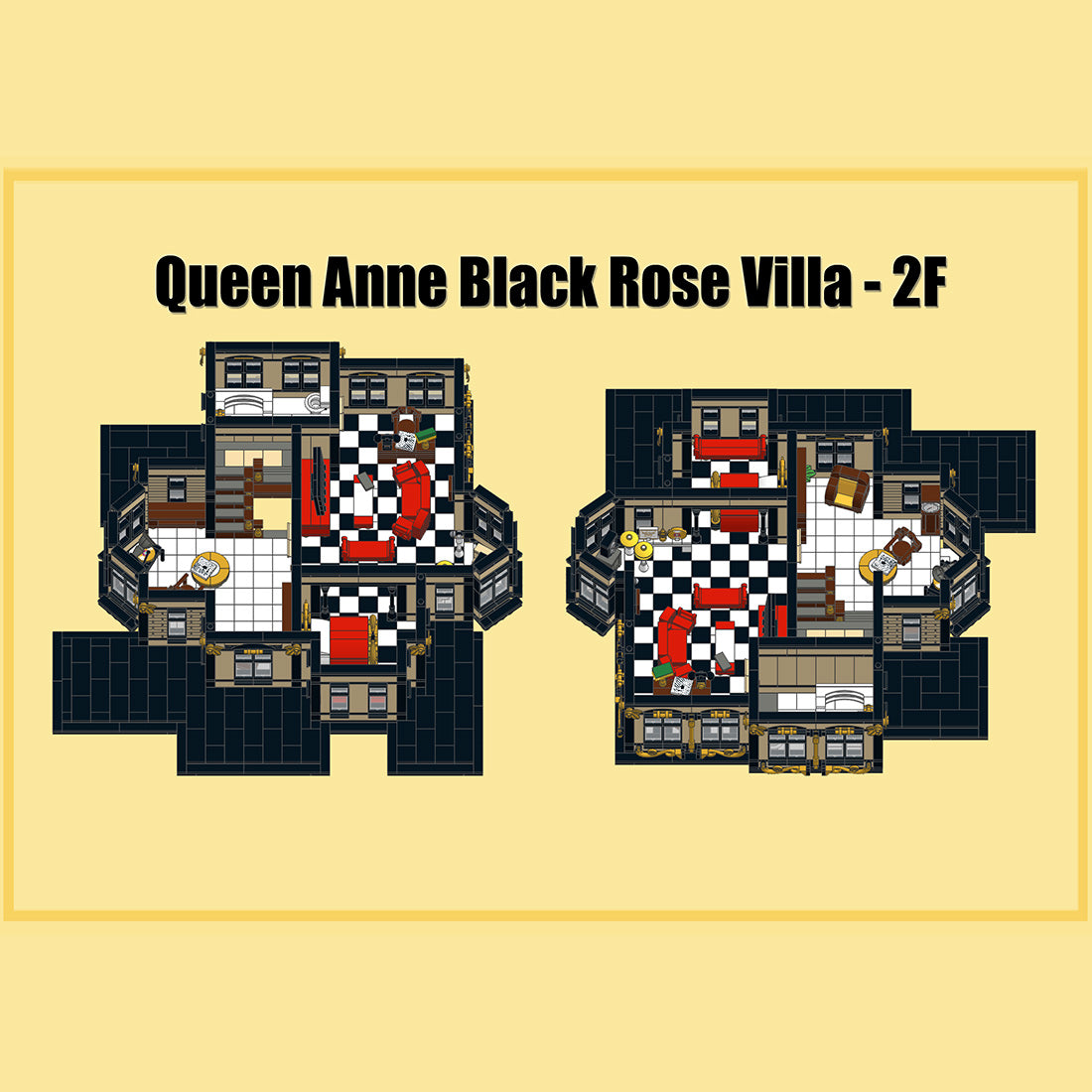 gothic victorian mansion european villa building blocks (5528pcs)