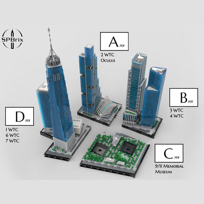 MOC-264039 New World Trade Center Skyline Landmark Building Blocks