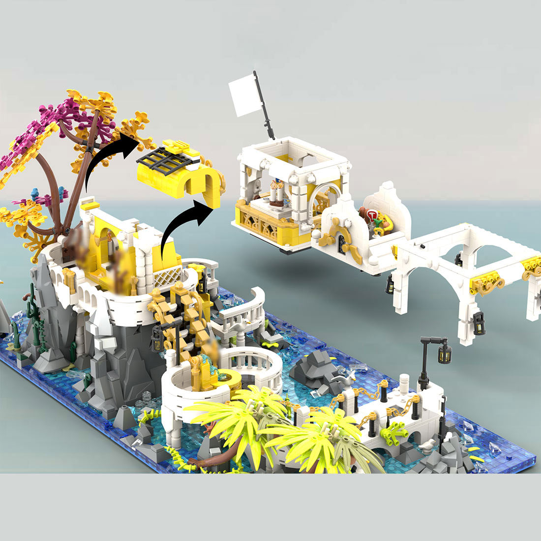 imperial fortress pirate building blocks set (3429pcs)