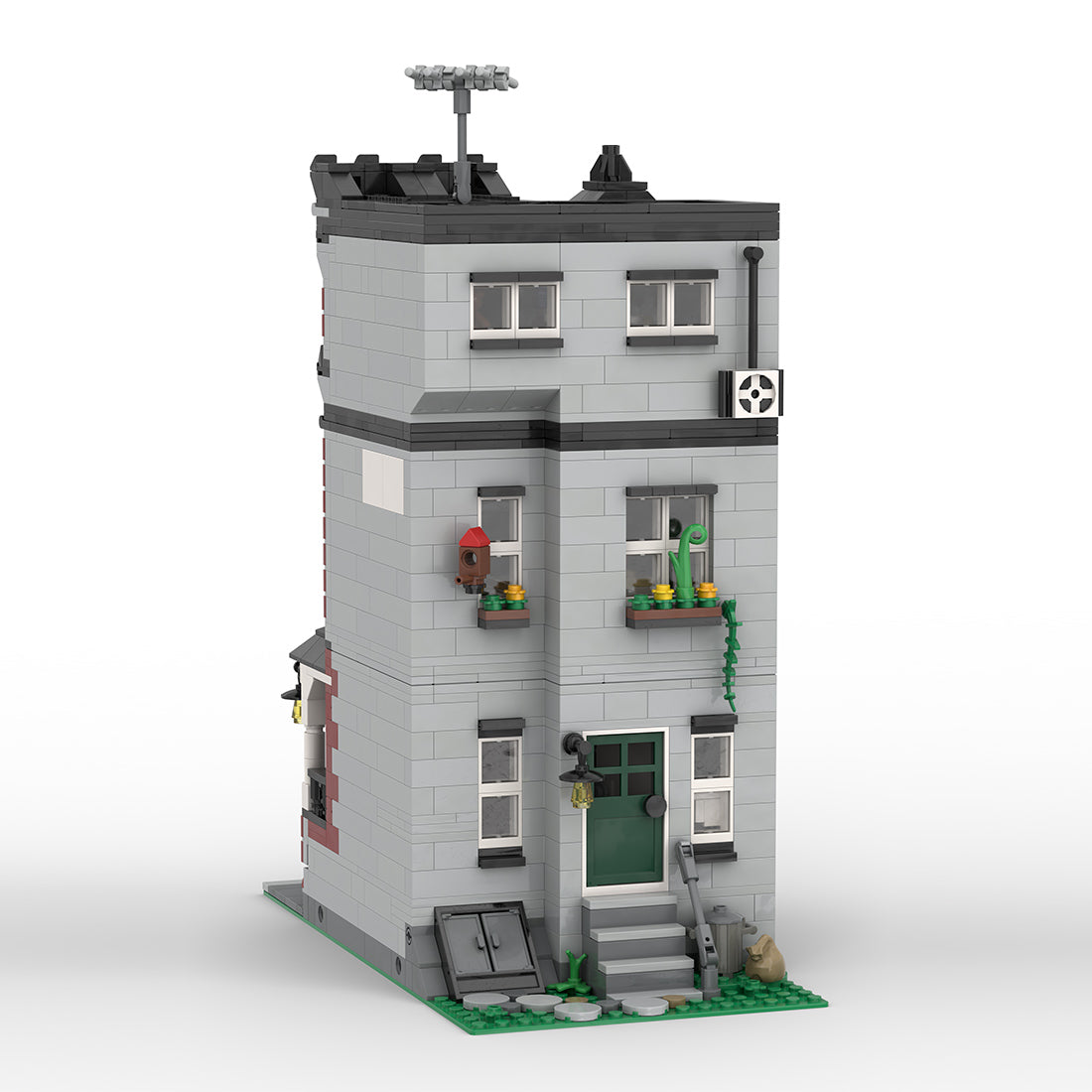 modular townhouse building blocks set (1584pcs) by kros