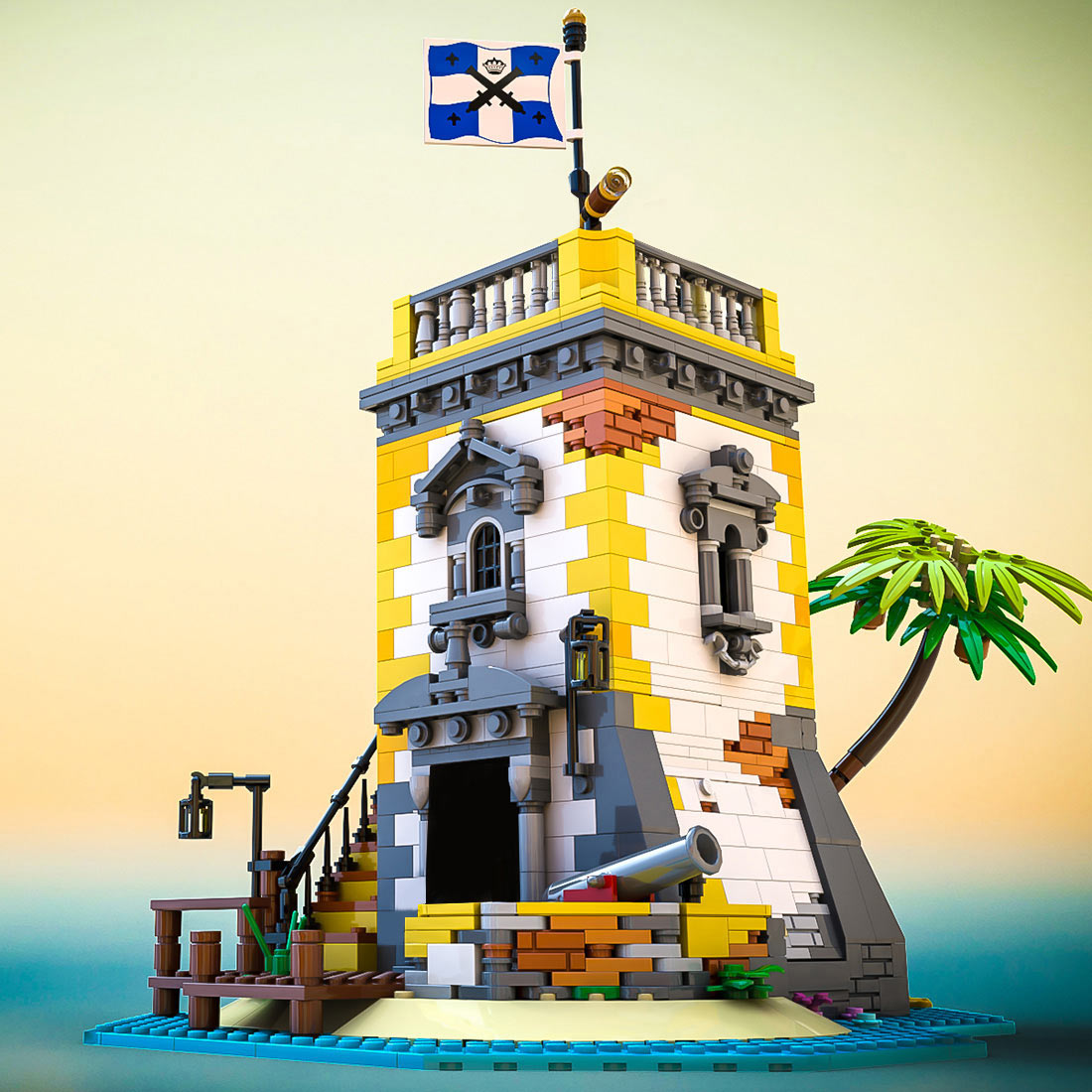 moc-71657 pirate theme sabre island building block set (1440pcs)