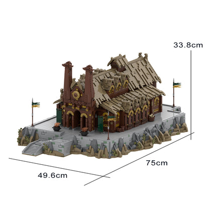 moc-62288 meduseld golden hall building blocks set