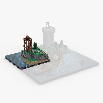 medieval watchtower building blocks set by tyrolmocs