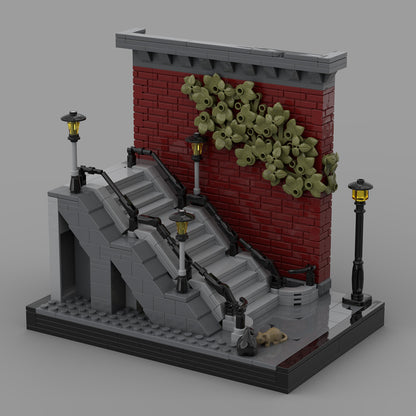 MOC-231535 Joker Stairs Book Nook MOC Building Blocks Set