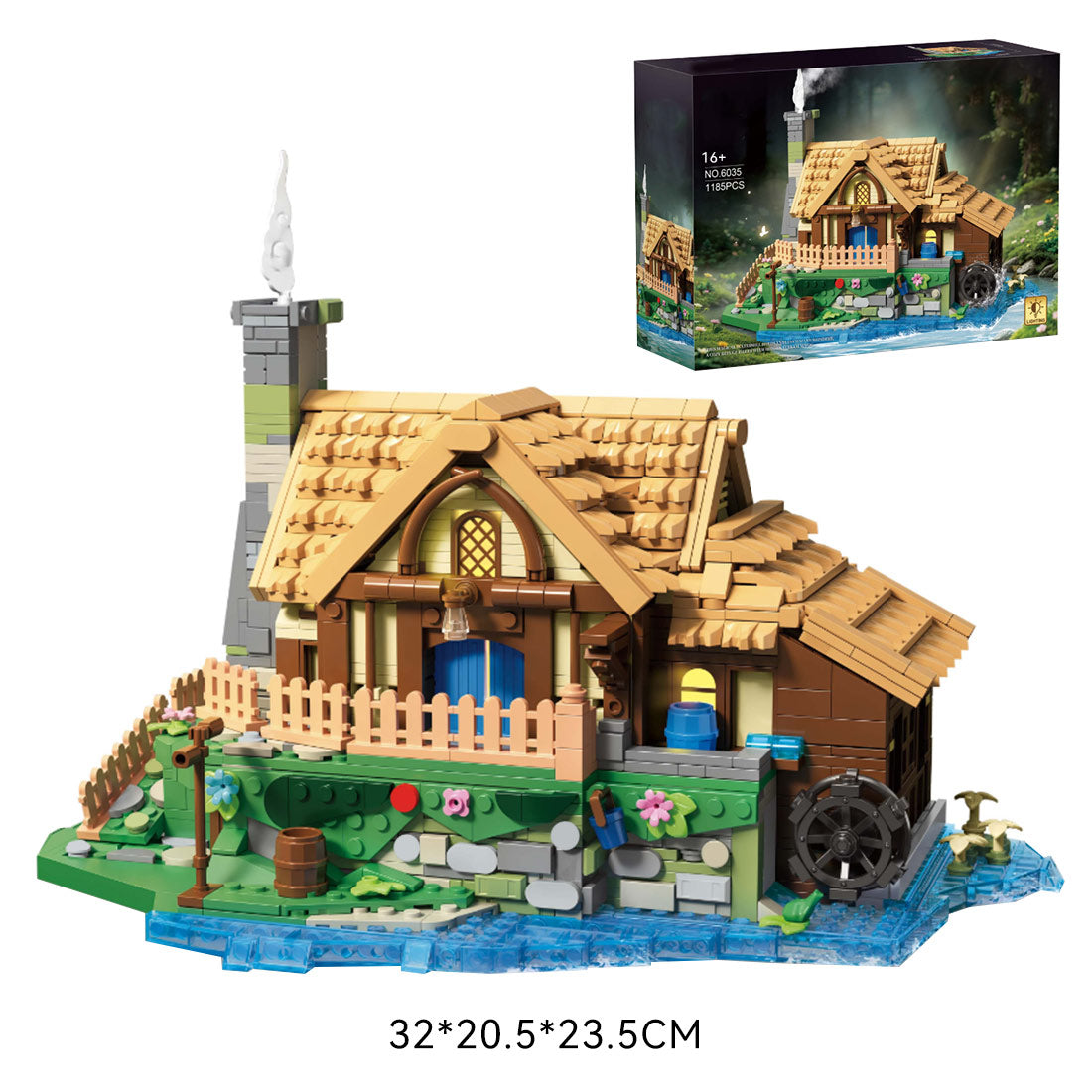 Sci-Fi European Countryside Windmill Cottage Building Block