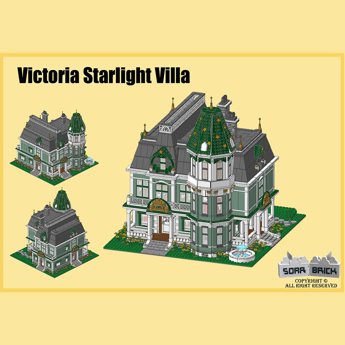 classic victorian residence european town house building blocks set (4772pcs)