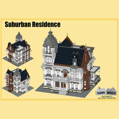 suburban residence building block set(7407pcs)